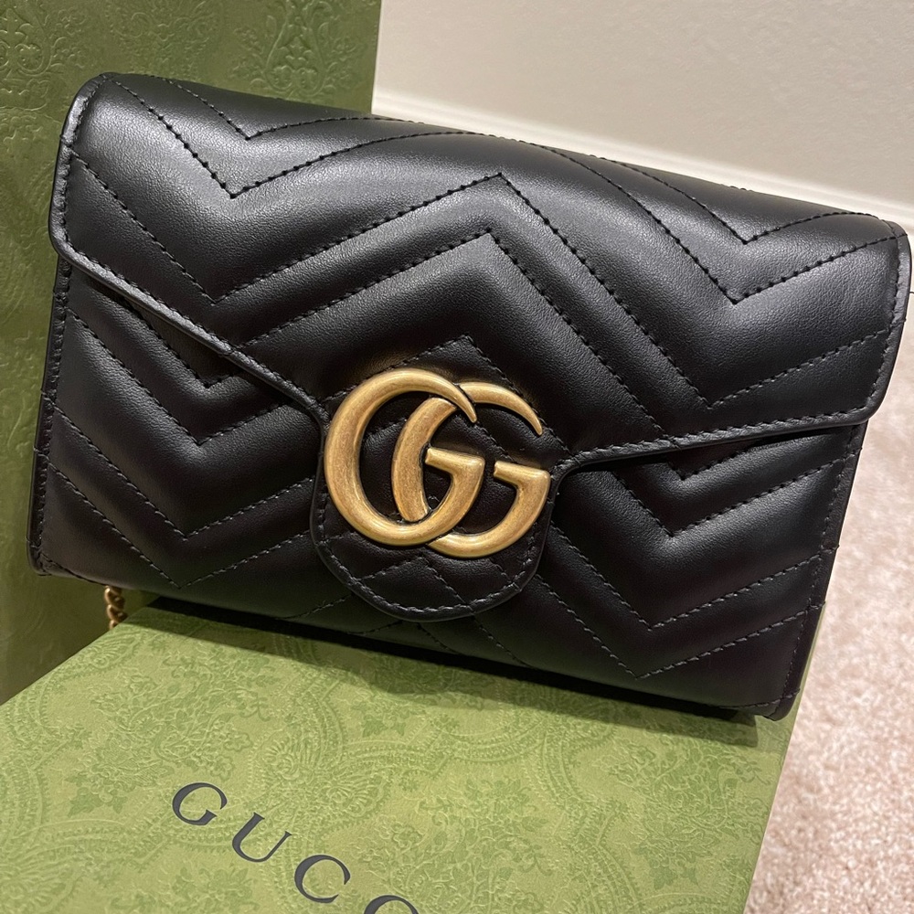 GG Marmont wallet on chain - Picture 1 of 6